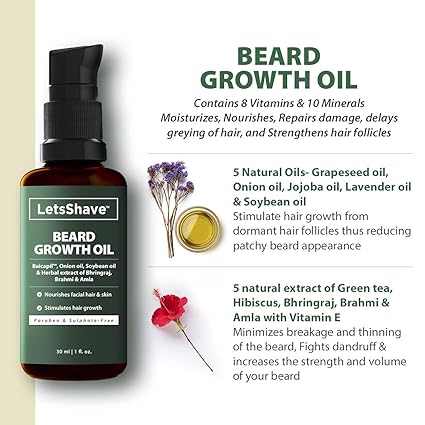 Letsshave Beard Growth Nourish Oil For Men Stimulates Hair Growth Nourishes Skin 30 Ml Amazon In Health Personal Care Letsshave Beard Growth Nourish Oil For Men Stimulates Hair Growth Nourishes Skin 30 Ml Amazon In Health Personal Care