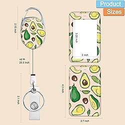 Retractable Badge Holder, Cute Print Pattern Belt