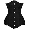 Charmian Women's 26 Steel Boned Cotton Long Torso Hourglass Body Shaper Corset