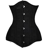 Charmian Women's 26 Steel Boned Cotton Long Torso Hourglass Body Shaper Corset