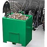 AUTOSAVER88 Tractor Ballast Box, 3 Point Hitch Counterweight Box with 2" Receiver, Fits for CAT1 Tractor,800lb Capacity,Green