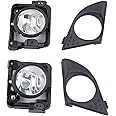 Dasbecan 33900TL0A01 Fog Lights Housings Shell with Bulbs and Wiring Harness Kit Front Bumper LED Fog Bulbs Compatible with Honda Acura TSX 2009 2010 Replaces 33950-TL0-A01 33900TL0A01 2 Pack