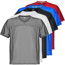 Aumudle Men Blank Plain Football Jersey Practice