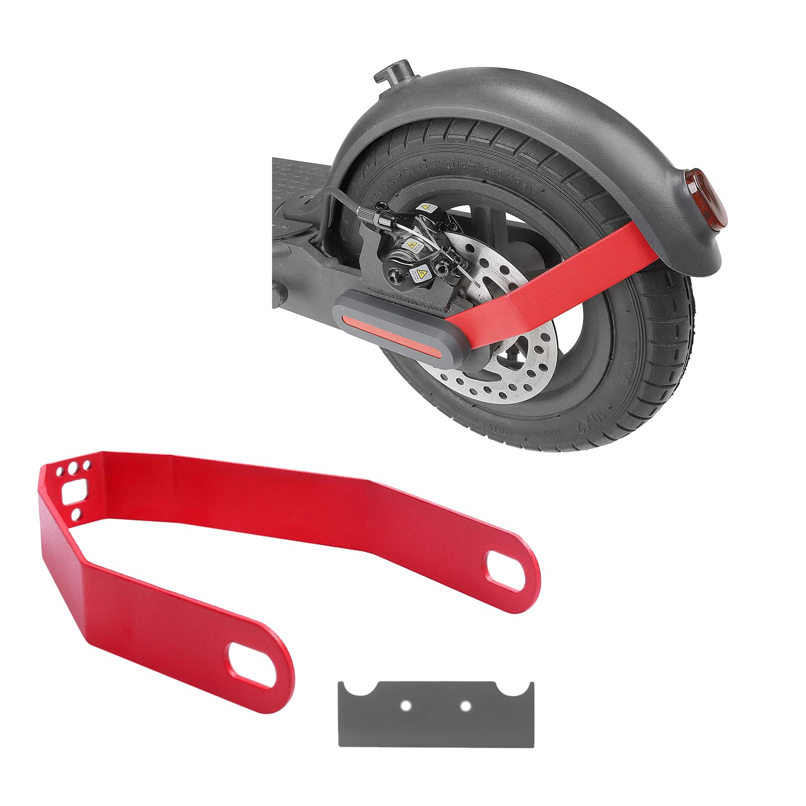 Fututech Rear Mudguard Mount for Xiaomi M365 Pro 2 1S for Mi 3 Accessory Scooter Modified Part Spare Spare Spare Electric Scooter (Red)