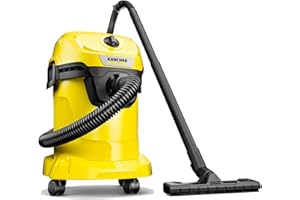 Kärcher WD 3 Multi-Purpose 4.5 Gallon Wet/Dry Shop Vacuum Cleaner with Attachments – Blower Feature, Compact Space-Saving Design, Great for Car Cleaning