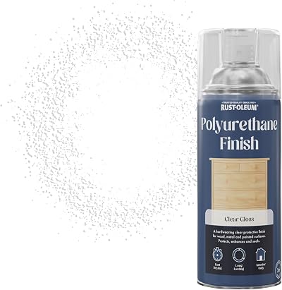 Rust-Oleum Polyurethane Varnish Spray 400ml Clear Gloss Interior Wood Metal