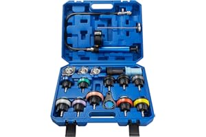 VTG VOGTEN 18PCS Coolant Pressure Tester Kit,Radiator Pump Pressure Tester Kit for Automotive Cooling System Water Tank Leaka