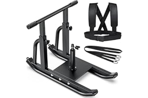 TYRSEN Weight Sled, Heavy-Duty Push Pull Sled, Adjustable Height Handle, Workout Fitness Sled for Training- Running Speed, Ag