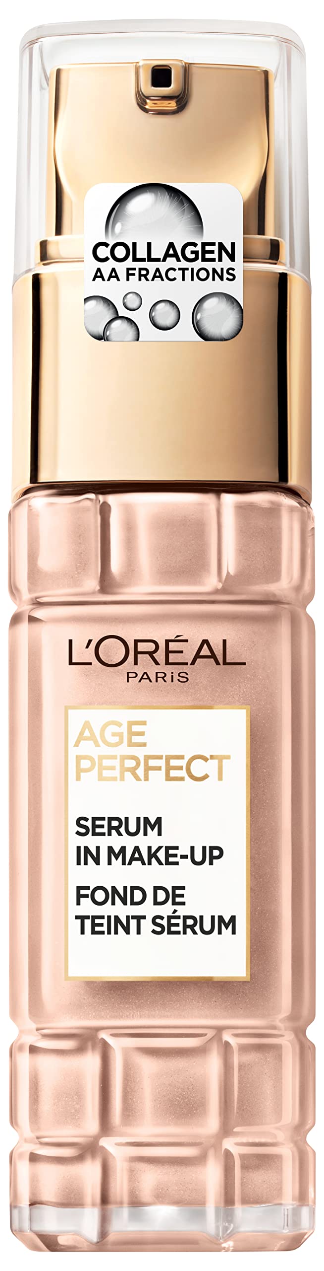 L'Oréal Paris Serum in Makeup for Mature Skin, Liquid Foundation with SPF 24, For a Radiant Complexion, Age Perfect, No. 150 Cream Beige, 1x 30 ml