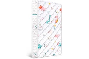 Letmxiu Premium 5" Crib Mattress and Toddler Mattress, Dual-Sided and Firm, Hypoallergenic Crib Mattress, Fits Standard Crib and Toddler Bed