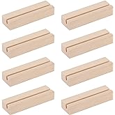 8 Pieces Wood Place Card Holders Table Number Holders Rustic Number Stands for Wedding Party Table Decoration