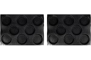BTuregsau 2X 8 Holes Hamburger Bun Pans for Baking Mesh Silicone Bread Pans for Baking Non Stick Perforated Baking Molds