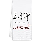 OSLYSOF Funny Wine Kitchen Towels, Wine Gift for Women Kitchen Decor, Funny Dish Towel with Saying, Bar Towels for Bartender Kitchen Home Bar, 16x24 Inch
