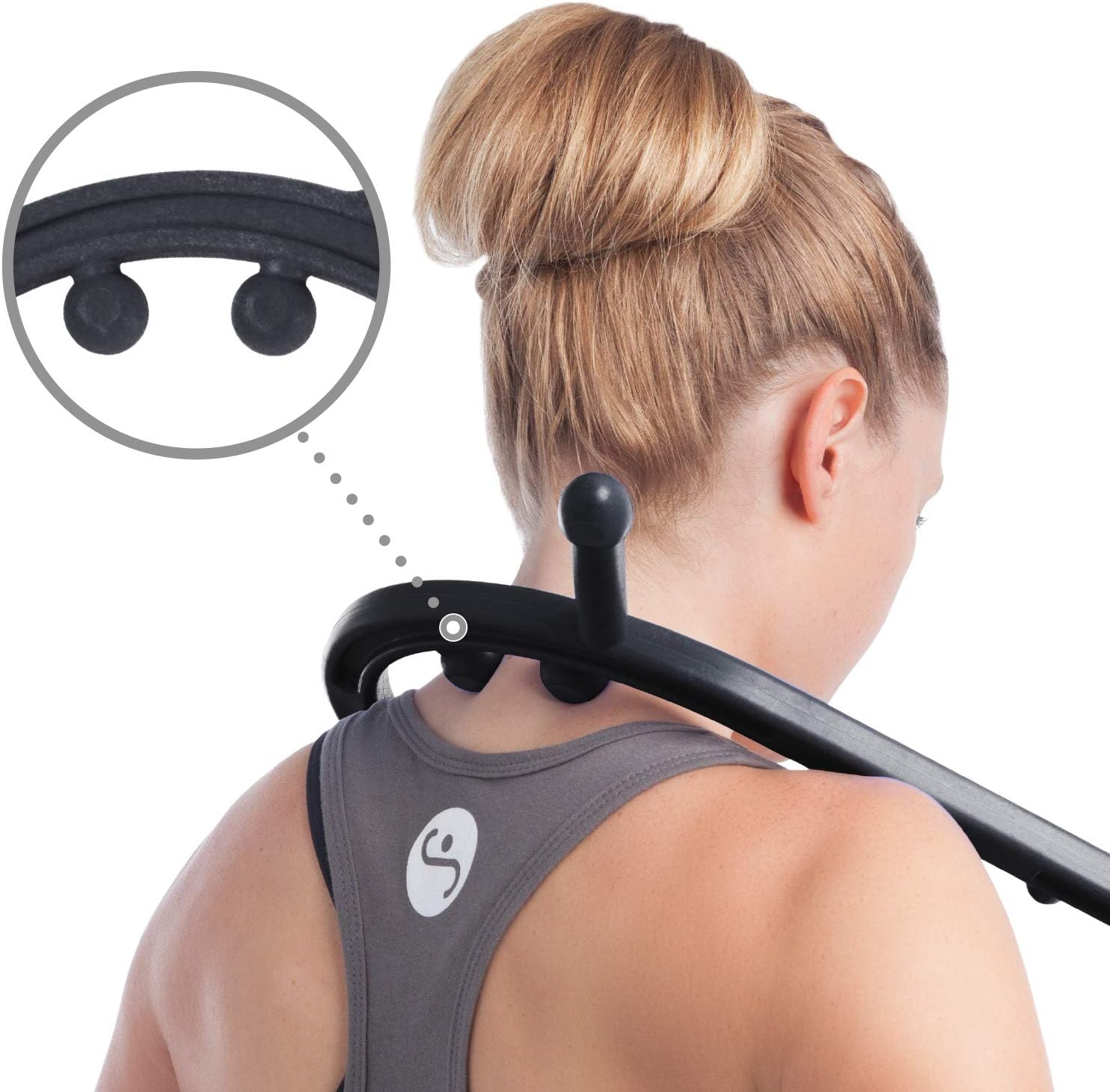 Body Back Buddy - Bonus Massager Included with Purchase! Trigger Point Back Massager, Full Body Muscle Pain Relief, Handheld Massage Stick, Massage Cane (Black Marbled): Health & Personal Care