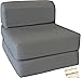 D&D Futon Furniture Gray Sleeper Chair