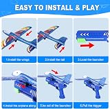 TODARRUN Airplane Launcher Toy 3 Pack LED Foam Gliders with 2 Flight Modes view 4