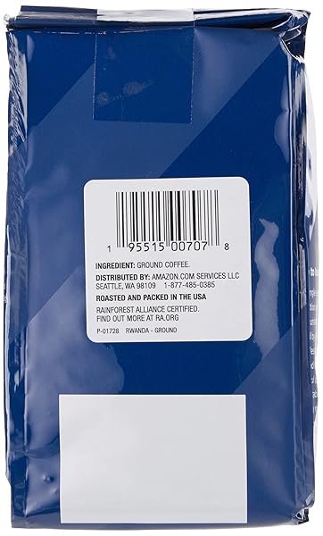AMAZON FRESH, RWANDA GROUND COFFEE, LIGHT ROAST, 12 OZ