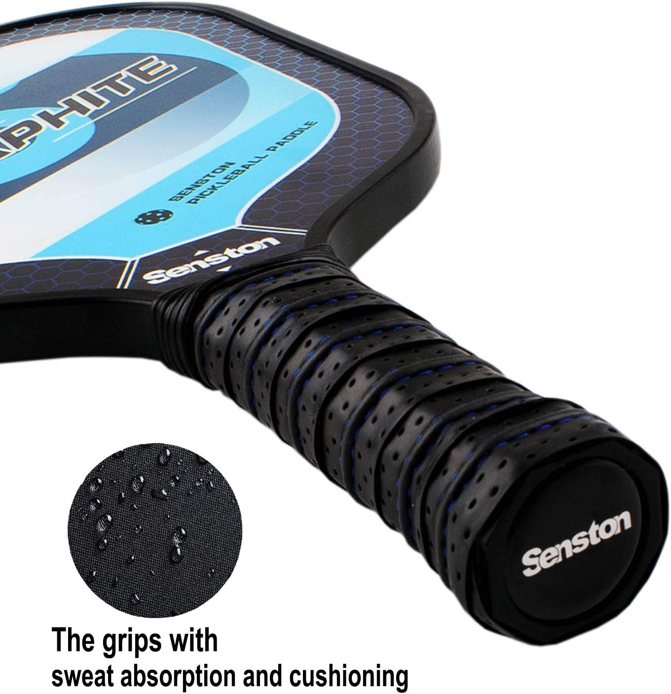Senston Graphite Pickleball Paddles Set of 4 Lightweight Composite Pickleball Racket with Graphite Carbon Fiber Face/Polymer Honeycombed Core Pickleball Racquets Set with 4 Pickleball Balls : Sports & Outdoors
