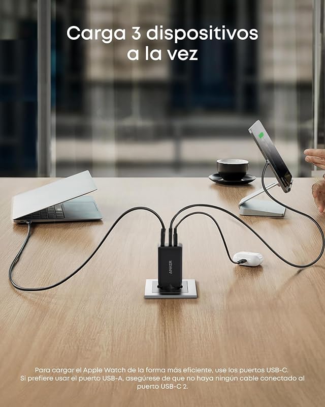 Carregador usb c anker charger 735 (nano ii 65w), carregador de parede rápido pps compacto de 3 portas para macbook pro/air, ipad pro, galaxy s20/s10, dell xps 13, note 20/10+, iphone 13/pro, pixel , etc.
