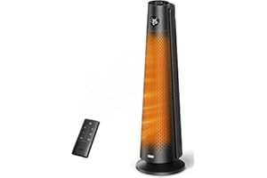 Dreo Space Heater Large Room, 30" Electric Heaters with Remote, 120° Oscillation, Adjustable Thermostat, 5 Heat & 3 Fan level