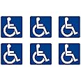 Rogue River Tactical Disabled Wheelchair Symbol ADA Compliant Handicap Access Sign Pack of 6 3 X 3 Inch Blue Window Sticker Decal