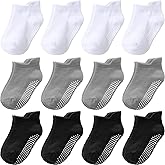 Aroveea Baby Toddle Socks Grip Non Slip Kids Boys Girls Cotton 12 Pack Ankle Cute Newborn Socks