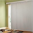 BlindDen - Vinyl Vertical Window Blinds for Home - Vertical Blinds for Sliding Glass Doors - Havana White, 36" Wide x 72" Long Cordless