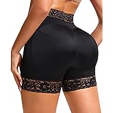 DERCA Padded Underwear for Women Butt Lifting Shapewear Booty Pads Hip Enhancer Lace Boyshorts