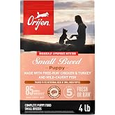 ORIJEN Grain Free WHOLEPREY Dry Dog Food Small Breed Puppy Recipe 4lb Bag | WHOLEPREY Ingredients, Made in the USA, Includes Probiotics, Digestive Health, For Growing Puppies, Small Breed Dogs