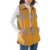 Unidear Women’s Flannel Plaid Vest – Sleeveless Button Down Shirt Jacket with Pockets