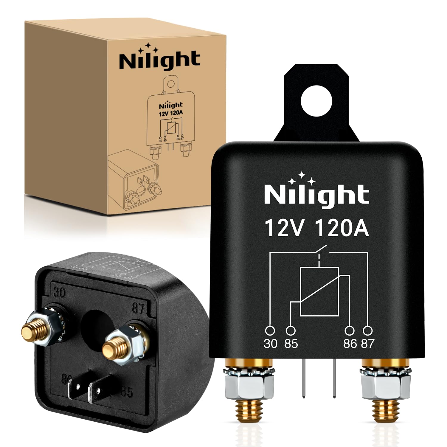 Mua Nilight 120A Starter Relay 4 Pin Split Relays Switch 12V Continuous ...