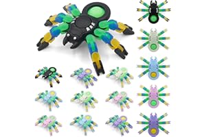 LENDOD Halloween Spider Transformable Fidget Toys - Halloween Party Favors Bulk for Kids and Adults, Glow in The Dark, Halloween Treat Bags Gifts, Pop Sensory Fidget Toys & Home Party Decor-15PCS