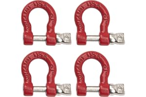 4Pack HIRCQOO 1/10 RC Simulation Bumper Hooks Accessories Compatible with Traxxas TRX-4 Tamiya CC01 Axial SCX10 Wraith D90 Redcat HSP 1/10 RC Crawler Truck(Red) (Style 2)
