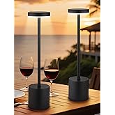 Cordless Table Lamps Set of 2,6000mAh Battery Operated Lights,Dimmable+3 Colors Rechargeable Lamp Cordless Lamp,Portable Wireless Small Table Lamp for Bedroom/Kitchen/Bathroom/Dining/Outdoor [Adapter]