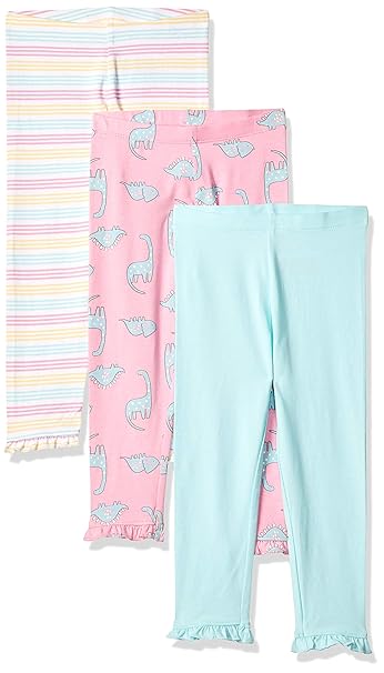 Baby Girls Cotton Leggings (Pack of 3)