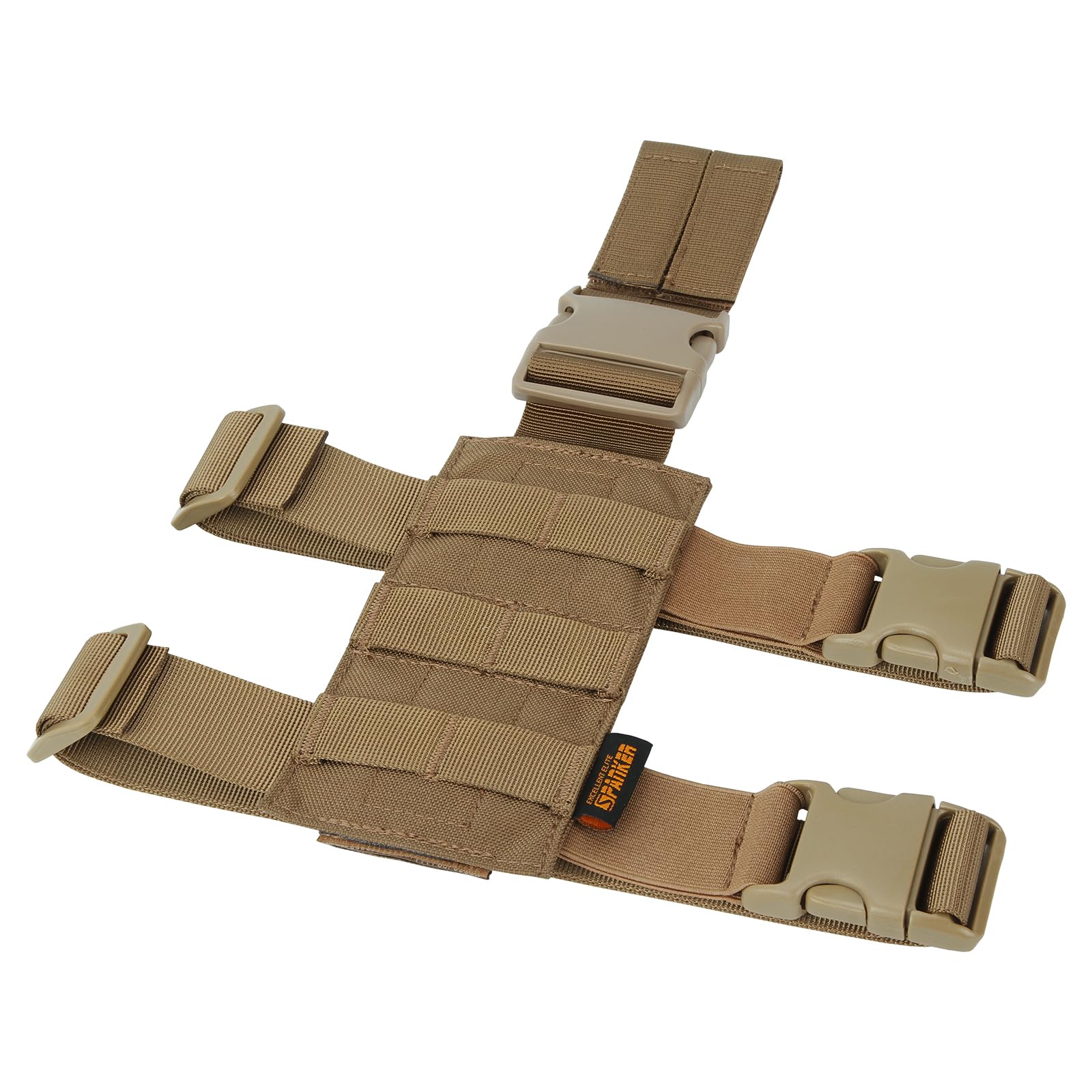 EXCELLENT ELITE SPANKER Tactical Drop Leg Holster Molle Leg Platform Left or Right Nylon(Coyote Brown)