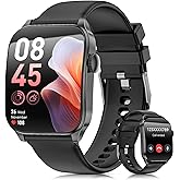 Smart Watches for Men Women, 1.91" HD Curve Screen Smartwatch (Answer/Make Call), Fitness Tracker with Heart Rate/Sleep Monitor, Pedometer, 100+ Sport Modes, Smart Watch for Android iPhone (Black)