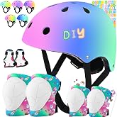 Comforhous Kids Toddler Bike Helmet Set, CPSC Certified, Toddler to Youth | Adjustable Lightweight Boy Girl Kids Helmet, Multisport Protective Gear for Cycling, Skateboarding, Scooter, Skating