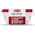 Rubbermaid TakeAlongs Food Storage Container, 5 Cup, Red