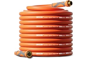 DRINCOSH Water Hose 100ft x 5/8", Heavy Duty Garden Hose,Flexible garden hose 100ft, Lightweight water Hose with Swivel Handle,3/4" Male to Female Fittings, Burst 600 PSI