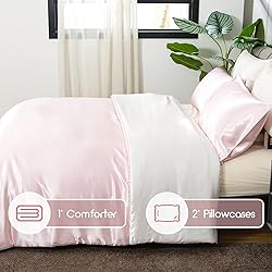 REDKEY Satin Comforter Set King Luxurious Soft