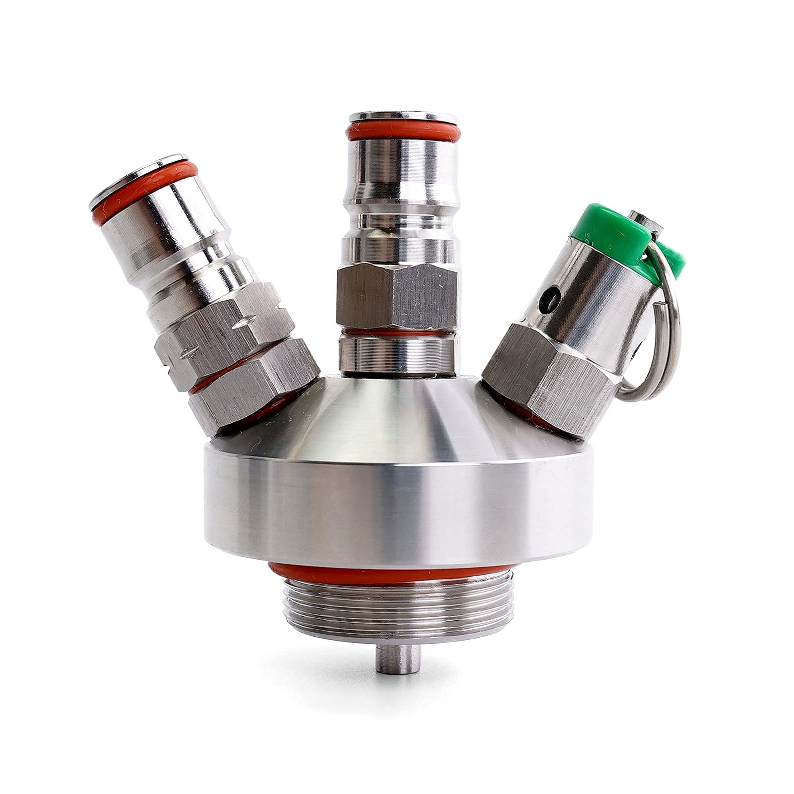 Stainless Steel Mini Keg Ball Lock Dispenser with 2.5/5 Bar PRV, Compatible with 2L-10L Kegs, Ideal for Homebrewing and Beverage Dispensing