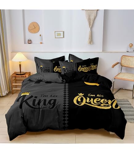 Amazon.com: Couple Bedding Set - King Size, Crown Queen and King