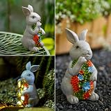 Goodeco Rabbit Statue Solar Garden Lights 20cm Resin Outdoor Decor view 7