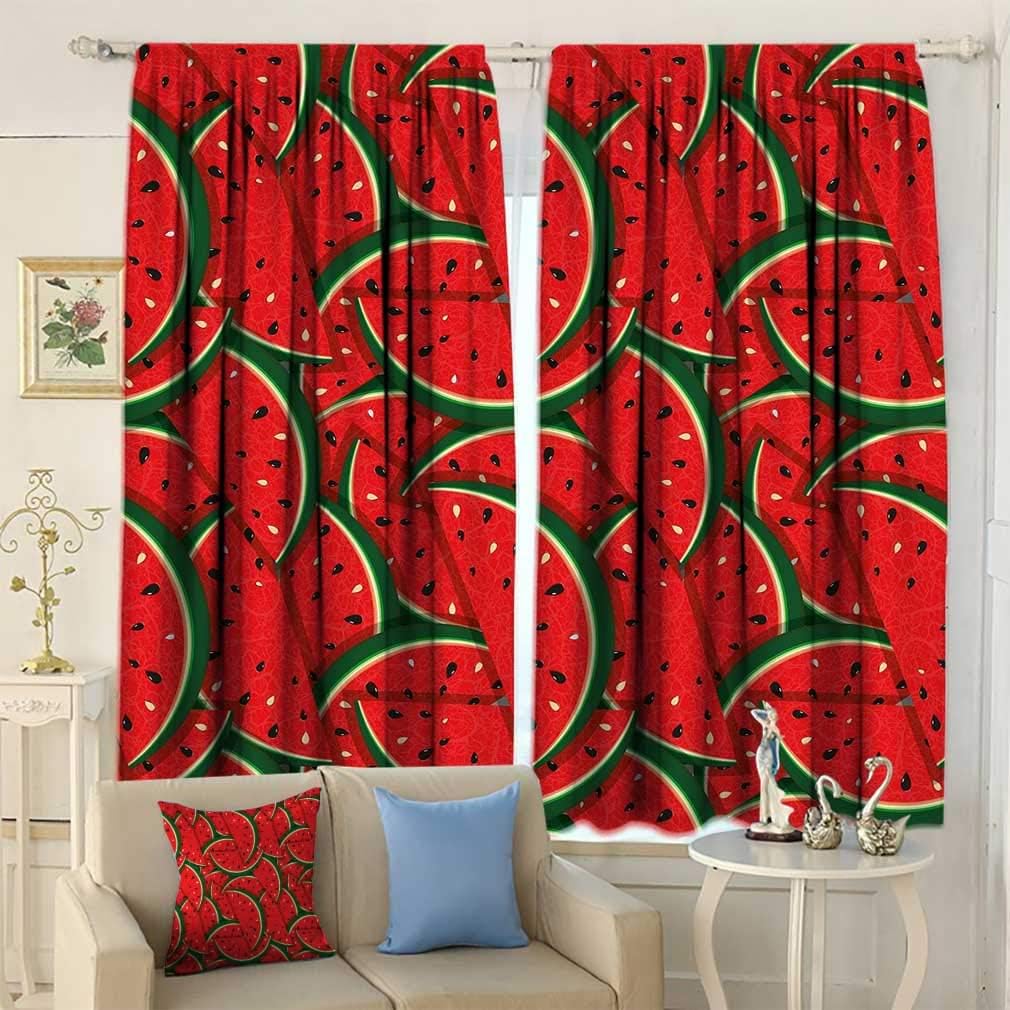 Fruits Lightproof Curtains, Refreshing Watermelon Slices