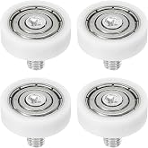 PATIKIL 22mm Drawer Rollers, 4 Pack Plastic Drawer Pulley Replacement Wheels Bearing Small Pulley