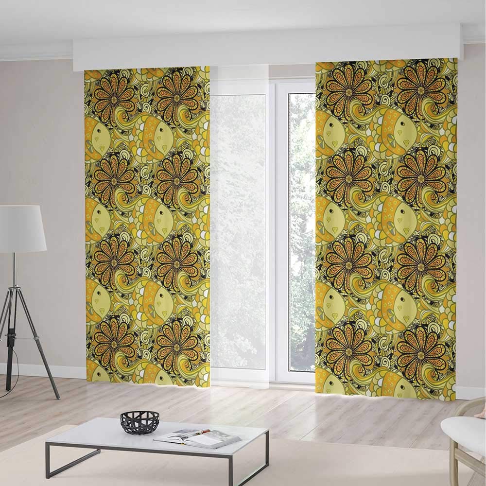 Amazon Com Yoliyana Small Window Blackout Curtains Yellow