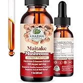 Amazing Botanicals Maitake Mushroom Extract – Liquid Maitake Supplement for Daily Wellness – Vegan, Alcohol-Free, Sugar-Free Drops – 1 fl oz