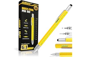 ALINGOTU Multitool Pen,Gifts for Men/Dad, Valentines Day Gifts for Him/Father (Yellow-D)