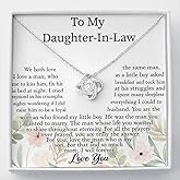 Chiside Daughter In Law Gifts From Mother In Law, Necklace For Her From Mom And Dad, Birthday Gift For Her With Message Card And Gift Box, Meaningful Gifts For Bonus Daughter
